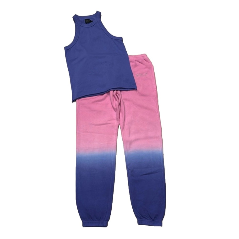 WSLY Ecosoft degrade sweatpants and riverton tans top size small